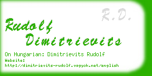 rudolf dimitrievits business card